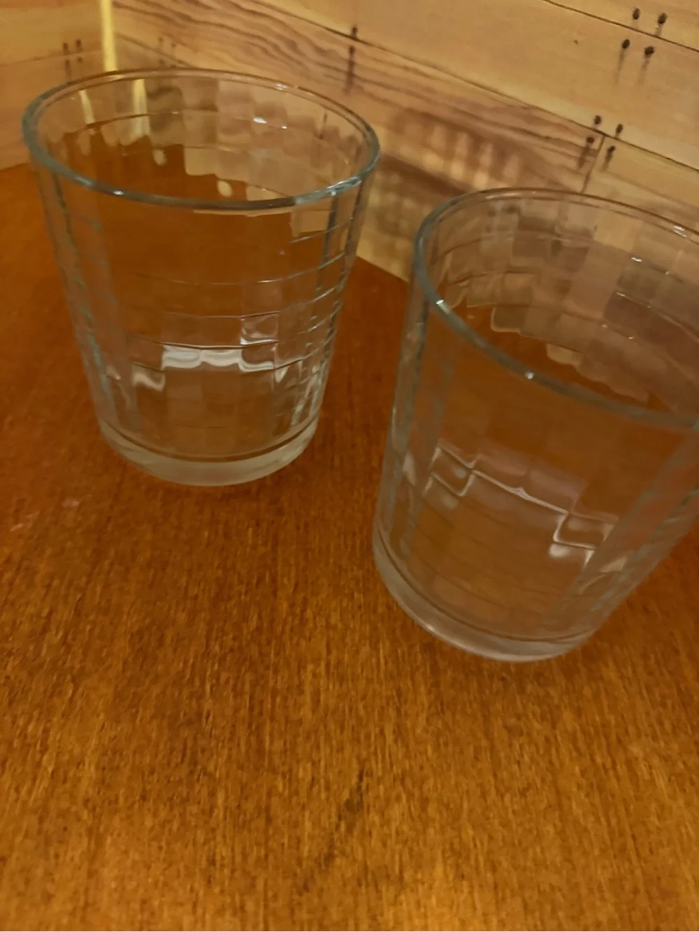 (2) Pasabahce Turkey Optic Block Clear Tumblers Old Fashioned Drinking Glasses